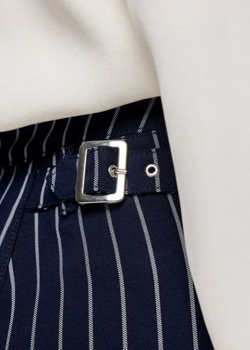 Viscose Short Pin Stripe
