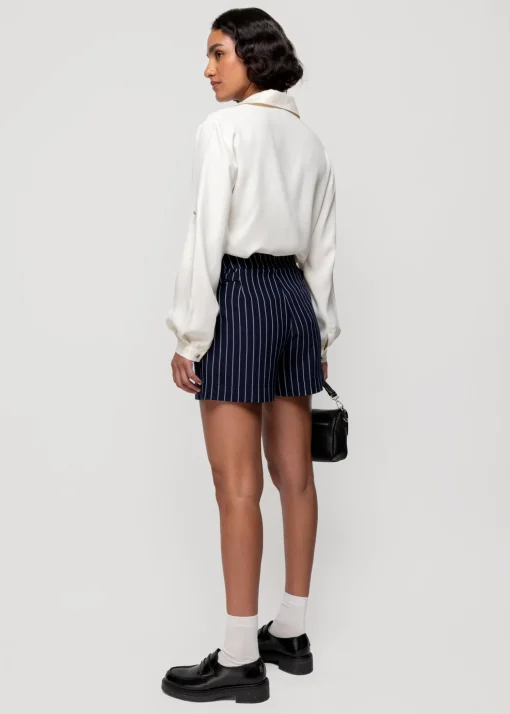 Viscose Short Pin Stripe