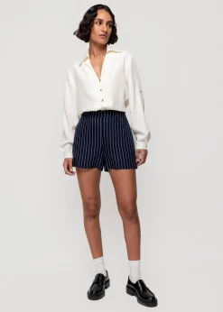 Viscose Short Pin Stripe