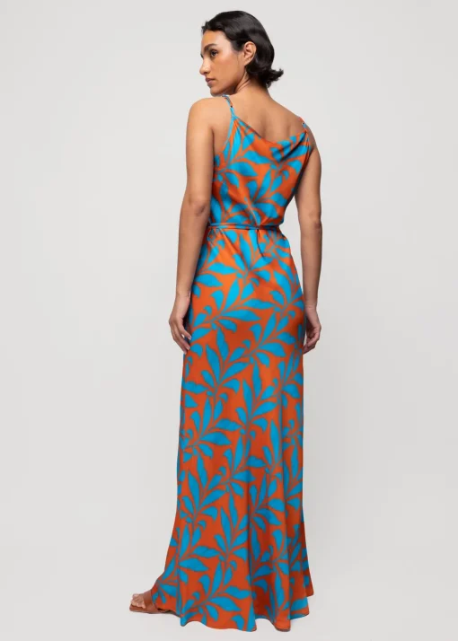 Viscose Slip Dress Met Tropic Print