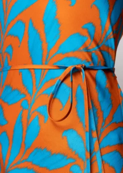 Viscose Slip Dress Met Tropic Print