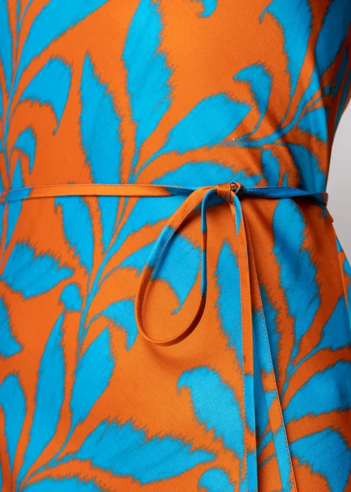 Viscose Slip Dress Met Tropic Print