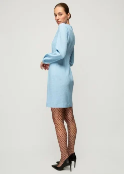 Wafel Jurk Met Couture Mouwen