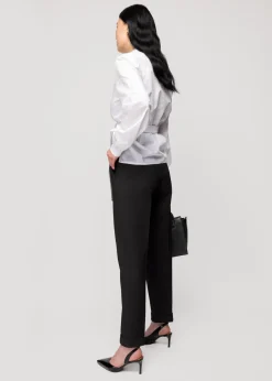 Wafel Structuur Broek Tapered Fit