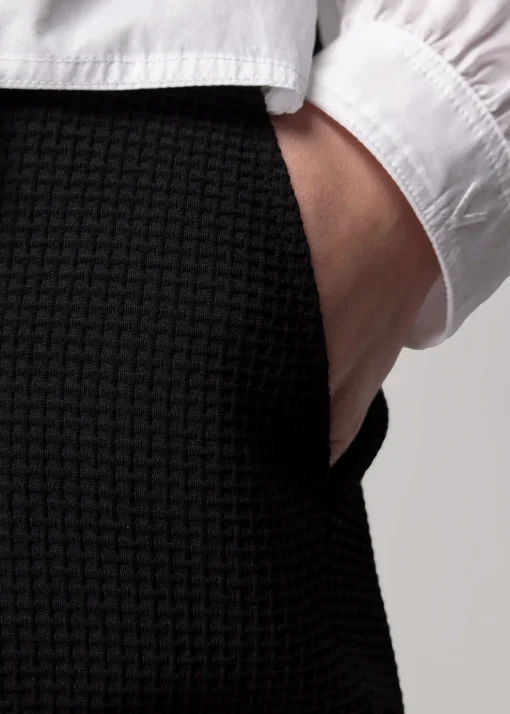 Wafel Structuur Broek Tapered Fit