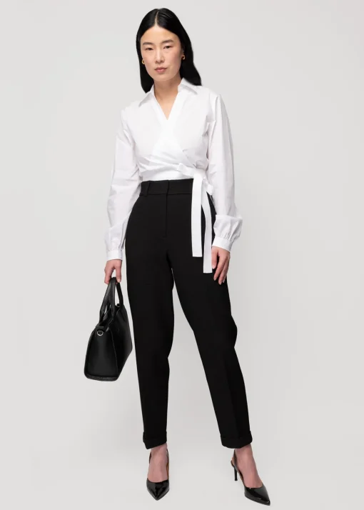 Wafel Structuur Broek Tapered Fit