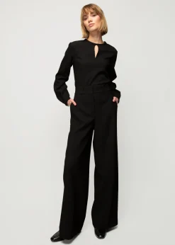 Wafel Structuur Pantalon
