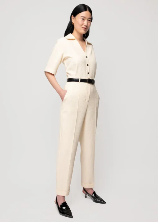Wafelstructuur Jumpsuit